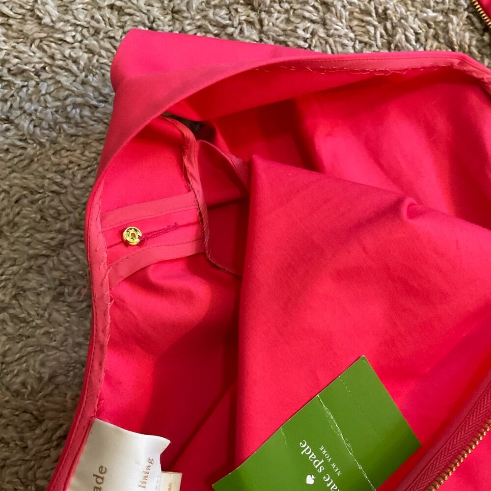 NWT Kate Spade ♠️ Sawyer Sleeveless V-Neck Pleated Fit & Flare Dress, Pink, 12 - Picture 9 of 14